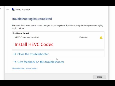 hevc codec 4k playback windows 10
